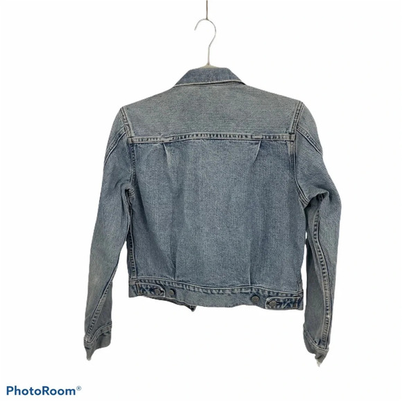 Vintage 1990s Guess Jeans jean jacket small faded wash made USA - Picture 2 of 7